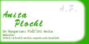 anita plochl business card